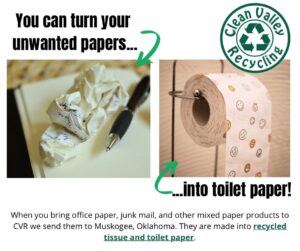 You can turn junk mail and unwanted papers into toilet tissue